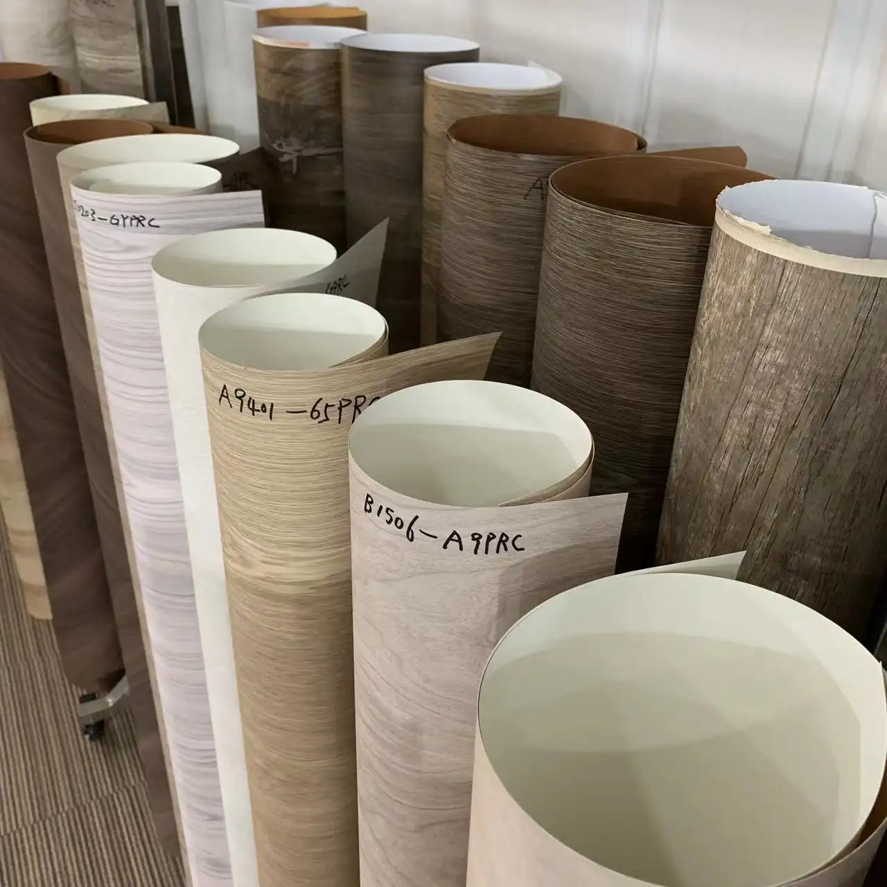 Factory wholesale Wood Grain PVC Decorative Film In Rolls For Door And Furniture Cover