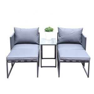 Đồ Nội Thất Ngoài Trời Trọng Lượng Nhẹ Phổ Biến Bộ Sofa Vườn Ghế Sofa Mây/Liễu Gai Ngoài Trời Phong Cách Cơ Bản Hiện Đại Bộ Ban Công Khung Thép - Product Image 3