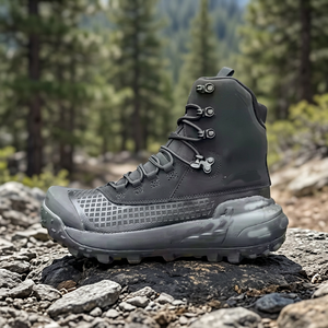 Bottes noires confortables et légères DF45 pour toutes les saisons, hauteur moyenne, fabriquées en Chine, autres matériaux - Product Image 2