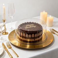 Boîte à dessert en plastique transparent jetable, conteneur d'emballage pour gâteau tiramisu pour boulangerie