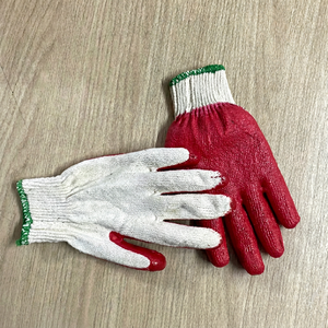 ถุงมือถักเคลือบไนไตรล์สีแดง แบบสวมได้ทั้งสองมือ สำหรับทำความสะอาดบ้านและป้องกัน - Product Image 1