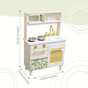 Ensemble de cuisine en bois pour enfants avec brochettes de barbecue simulées pour garçons et filles de 4 à 6 ans, jouet éducatif - Product Image 3
