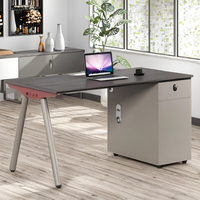 Personnel moderne Poste de travail de bureau Poste de travail Mobilier moderne Bureaux pour chambre Cloisons Table design cabine avec tiroirs