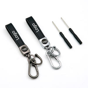 Llavero de Cuero Personalizado para Coche, Colgante Metálico con Logotipo de Coche, Cordón de Muñeca, Regalo para Tiendas 4S - Product Image 3