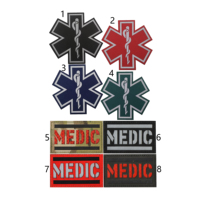 Star of Life Rescue Snake Medic Morale Brazalete Insignias Parches de identificación IR infrarrojos con gancho y bucle