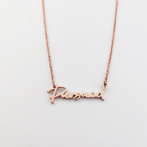 Collier avec lettre 316L, cadeau d'amour, cadeau d'adoption, bijoux d'affirmation, mots d'affirmation, cadeau de baptême, bijoux chrétiens - Product Image 2