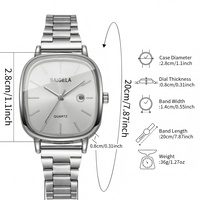 Montres de couple de marque célèbre, montres à quartz minimalistes avec calendrier, Relojes De Pareja