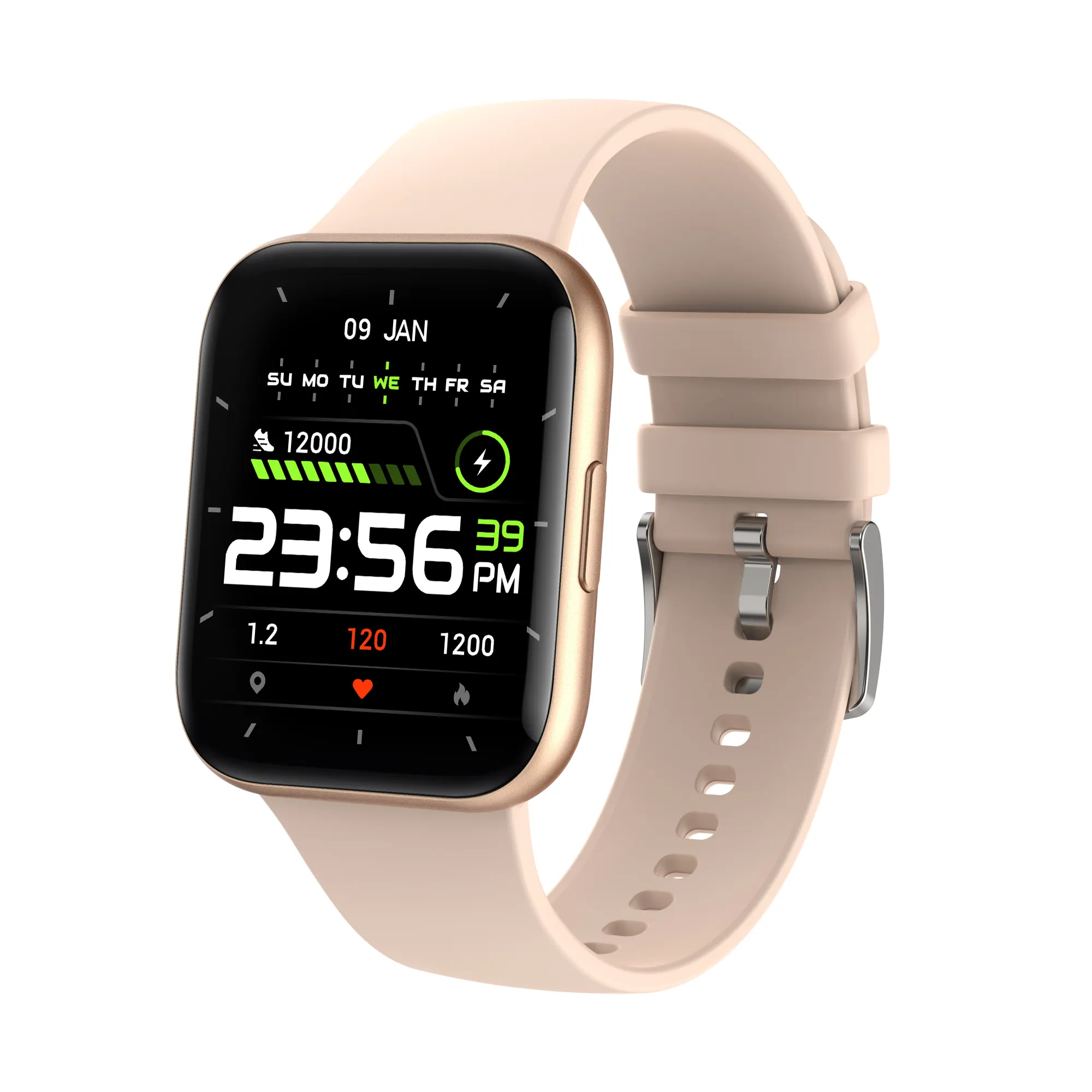 Spor Smartwatch dijital Rohs CE toptan altın akıllı saat yüksek kaliteli P25 tam dokunmatik ekran adım sayacı