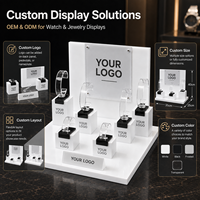 Support de présentation de montres vertical en acrylique transparent de luxe personnalisé pour les magasins de détail, vente en gros, directement de l'usine en Chine
