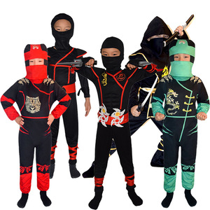 Costume de Cosplay d'Halloween Deluxe 2026 en Gros - Ensemble de Costume <span class=keywords><strong>Ninja</strong></span> Japonais Unisexe pour Enfants XJ avec Couteau, Tenue d'<span class=keywords><strong>Assassin</strong></span> - Product Image 1