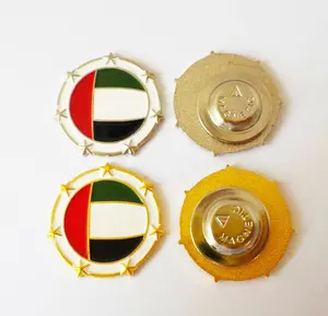 best seller the 52nd United Arab Emirates flag day and national day metal magnetic lapel pin badges factory manufacturer price