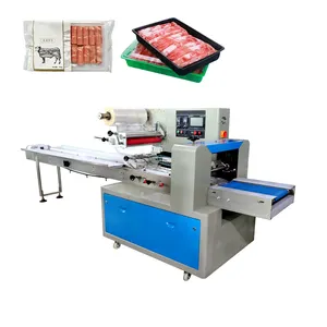 Frozen Fresh Meat Beef Bacon Chicken Basa Fish Vietnam With Tray Pillow Sealing Packing Machine