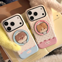 Coque de téléphone magnétique en TPU à pois crème mignonne pour iPhone 16 et 13