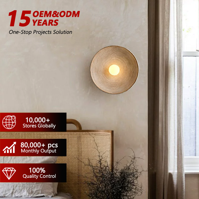 D27CM 35CM Wabi Sabi Round LED Wall Lamp Retro Loft Bedroom Bedside Resin Wall Sconce Corridor Aisle Glass Globe Wall Light