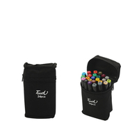 Ensemble de marqueurs d'art à alcool à double pointe (ciseau et fine) en plastique, personnalisables OEM avec logo et couleur, pour le dessin
