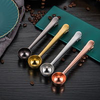 Hongda 304 Food Grade Metalen Koffie Maatregel Lepel Roestvrij Staal Koffie Moer Dessert Lepel Met Clip Klem