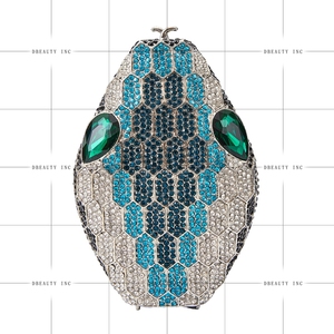 Women Dazzling Snakehead Rhinestones Evening <b>Bag</b> Unique <b>Snake</b> Crystals Clutch Purse for Halloween Ball Party - Product Image 2