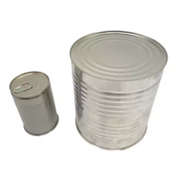 Ensemble de boîtes en fer blanc trois pièces de haute qualité 100ml 200ml 300ml 400ml avec couvercle argenté Couvercles en plastique noir pour chewing-gum