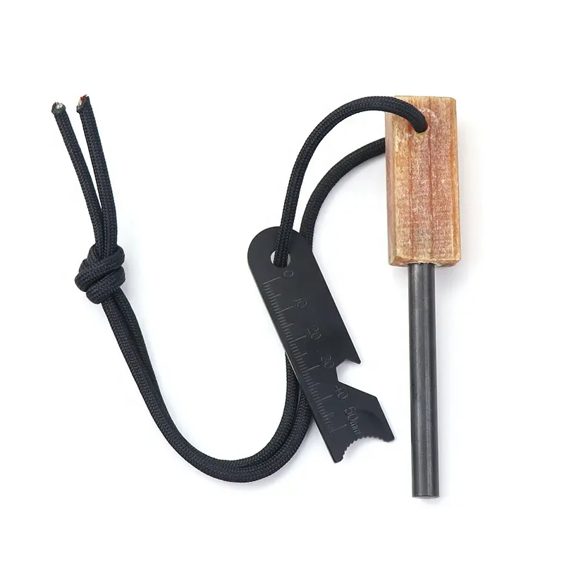 outdoor products Outdoor equipment torch Wilderness Survival flintstone wood handle emergency magnesium fire starter