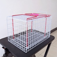 LIZE PET Cage de transport pliable de luxe en acier inoxydable thermolaqué, écologique, à motif animalier, pour animaux de compagnie, boîte de contention et de transport