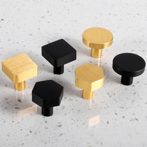 现代单孔金属小把手球衣柜门把手橱柜抽屉床头柜黑色金色 - Product Image 3
