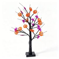 Lumières d'Halloween pour arbre, LED, branches de corail, citrouille, chauve-souris, fantôme, lumineuses, IP44, pour intérieur, fête, table, ambiance