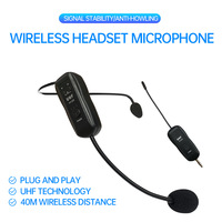 Mikrofon Kondensor Nirkabel K470 Plug and Play untuk Pengajaran, Pertunjukan Panggung, Peralatan Audio Headset UHF