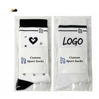 Chaussettes de sport de haute qualité pour femmes et hommes, 2 paires, design personnalisé OEM gratuit, coton/polyester, lavables en machine