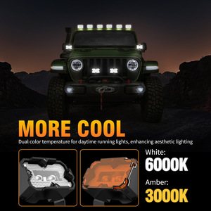 새로운 자동차 LED 외부 헤드라이트 초강력 60W 6000LM 스팟 라이트 루프 보조등 안개등 오프로드 12V 범용 - Product Image 2