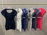 Pantalon de yoga sans dos en Spandex/Nylon respirant, effet fessier galbant, 1 pièce, pour la danse, le sport et le fitness, avec contrôle du ventre et effet liftant des hanches