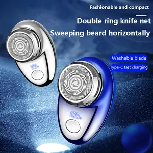 Nova venda quente casa viagem portátil mini barbeador rosto navalha de cabelo USB carregável mini barbeador