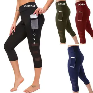 Pantaloni da donna a tre quarti 7/8 Leggings da allenamento estivi sottili a vita media per donna Leggings Powersoft a vita alta 7/8