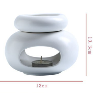 Diffuseur de cire minimaliste séparable en 2 pièces, porte-bougie chauffe-plat en céramique mate, brûleur d'huiles essentielles, lampe d'aromathérapie, décoration <span class=keywords><strong>zen</strong></span> <span class=keywords><strong>pour</strong></span> la maison - Product Image 6
