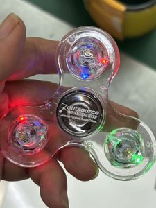 Newest Custom Logo Luminous Fidget SpinnersToy for Kids LED Light <b>up</b> Plastic Metal With High Quality Cool Finger Spinner Toy - Product Image 2