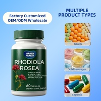 Capsules de Rhodiola Rosea en marque privée OEM/ODM, favorisent une réponse saine au stress et un bien-être émotionnel