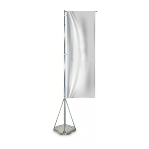Drapeau promotionnel avec mât en aluminium et bannière en polyester pour les événements d'entreprise et les campagnes marketing - Product Image 1