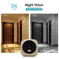 Vidéw 2.4 pouces écran LCD caméra numérique sonnette de porte visionneuse Vision nocturne détection de mouvement sonnette vidéo pour la sécurité de la maison