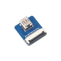SKU-15101 Waveshare Adaptor Micro HDMI Horizontal B untuk Kabel HDMI DIY, Papan Pengembangan Mikrokontroler, Proyek Sensor IoT
