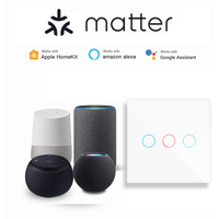 Interruptor de Luz Inteligente JRUMP Matter Homekit con Control Inteligente Compatible con Alexa y Google Homekit 10A Máx. Conexión actual por código QR
