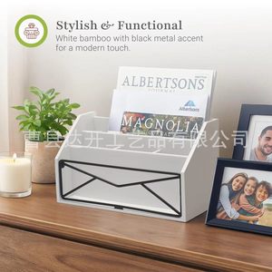 Desktop Storage Box Letter <b>Organizer</b> <b>File</b> Holder Mail Sorter Office Desk <b>Organizer</b> Solid Color Capacity 20 Shandong Made - Product Image 2