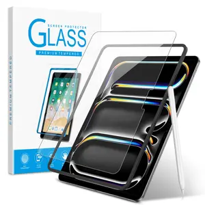 आईपैड 11 13 इंच 2024 के लिए टैबलेट ग्लास पेपर फील स्क्रीन प्रोटेक्टर एंटी ग्लेयर टेम्पर्ड ग्लास पेपर की तरह महसूस होता है
