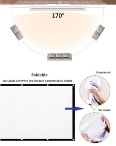 Écran de projection portable universel HaoMing de 150 pouces 16:9, idéal pour la maison, l'extérieur et les voyages, écrans pliables - Product Image 4