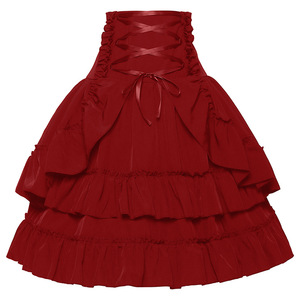 Vestido clásico con volantes y bonitos vestidos con lazo, disfraz de Cosplay para mujer, vestido con volantes Vintage Medieval, falda tutú - Product Image 4