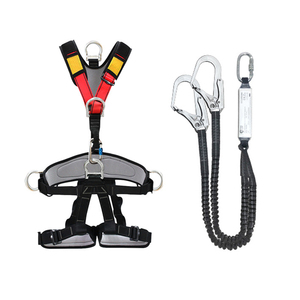 Cinto de Segurança de Corpo Inteiro em Poliéster com Cinco Pontos, Extensível e Destacável, Comprimento Ajustável, Gancho Duplo para Escalada e Trabalho - Product Image 3
