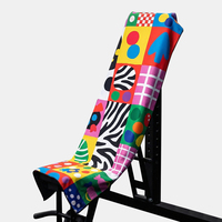 Serviette de sport légère Ujoy avec capuche, poche zippée et logo imprimé, séchage rapide, idéale pour la gym et le fitness