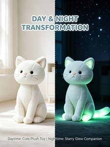 Muñeco de Peluche de Gatito con Brillo Suave y Baja Luminosidad, Compañero de Cama para Niños que se Asustan de la Oscuridad por la Noche - Product Image 6