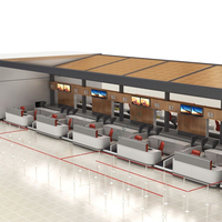 Comptoir d'enregistrement à l'aéroport avec taille personnalisée table à bagages d'aéroport de qualité supérieure sur mesure