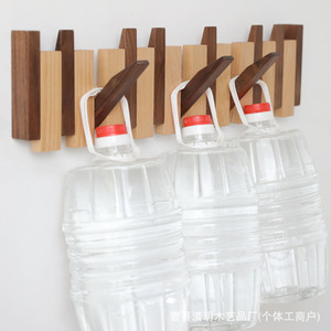Wooden Wall Mounted Coat Rack With Foldable <b>Hooks</b> For Home Storage And Clothing Organization - Product Image 4