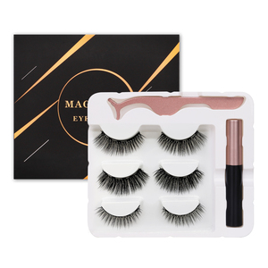 Nouvel Arrivage <span class=keywords><strong>Cils</strong></span> Magnétiques 5 Aimants Épais en Fourrure, Faux <span class=keywords><strong>Cils</strong></span> Magnétiques Faits Main, Épaisseur 0,07 MM, Personnalisables et Réutilisables - Product Image 1