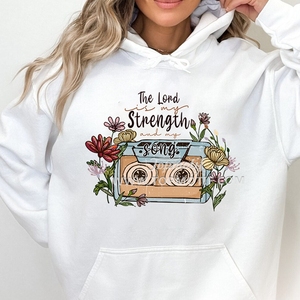 <span class=keywords><strong>Il</strong></span> Signore è la mia forza e la mia canzone cristiana dicendo DTF stampa di trasferimento di calore adesivo per indumento camicie borsa felpa - Product Image 3